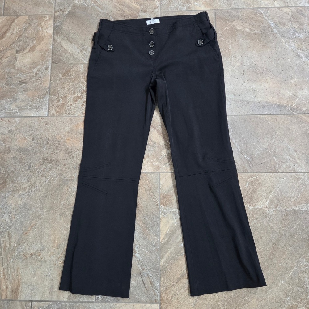 Black Mid Rise Bootcut Pants
